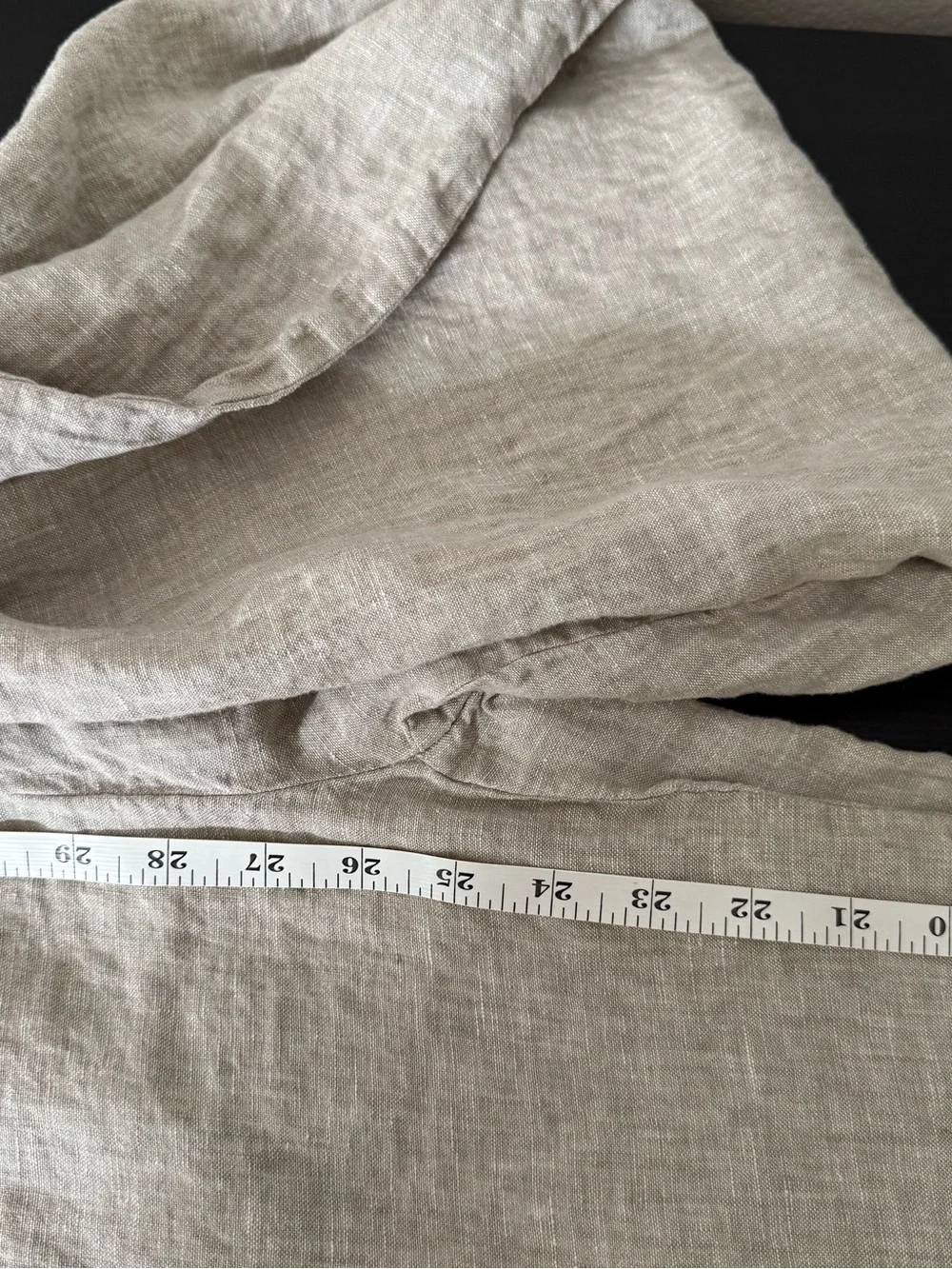 Quince 100% European Linen Pants Elastic Waist Flax Beige Womens Sz XL Cropped